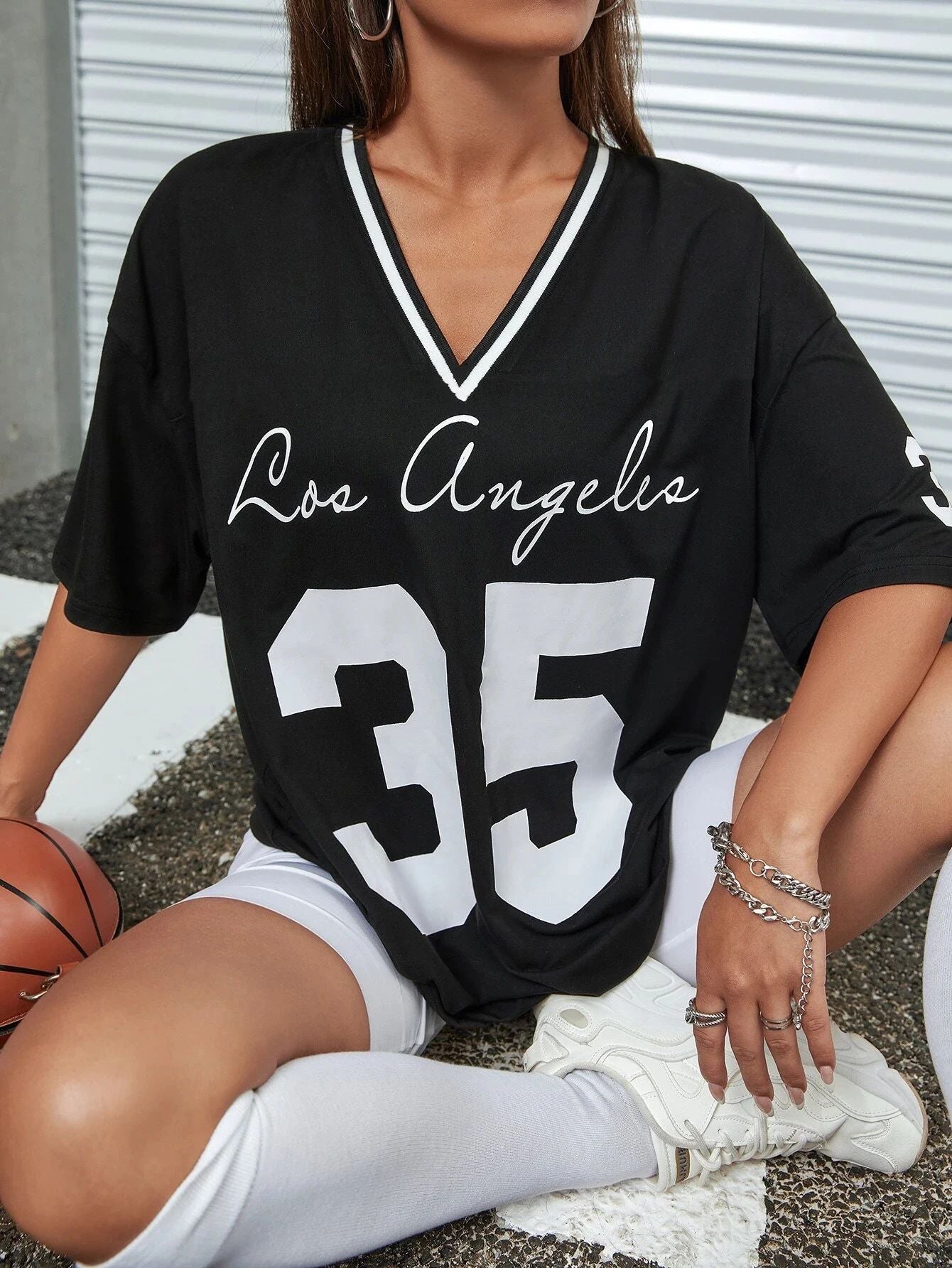 All-matching Casual Street Sports V-neck Short Sleeve Top Pullover